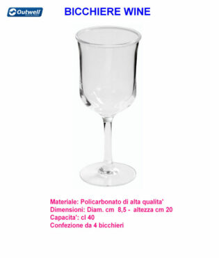 Bicchiere WINE OUTWELL policarbonato 4pz.-0