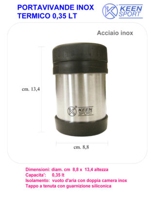 Portavivande termico Inox 0,35lt-0