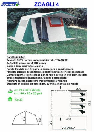 Tenda Casetta ZOAGLI 4 Conver-0