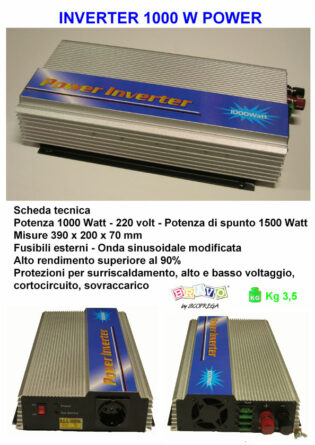 POWER INVERTER 1000 WATT 12/220 volt SUPER OFFERTA SCONTO-0