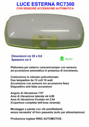 Plafoniera RC7300 RING con sensore automatico-0