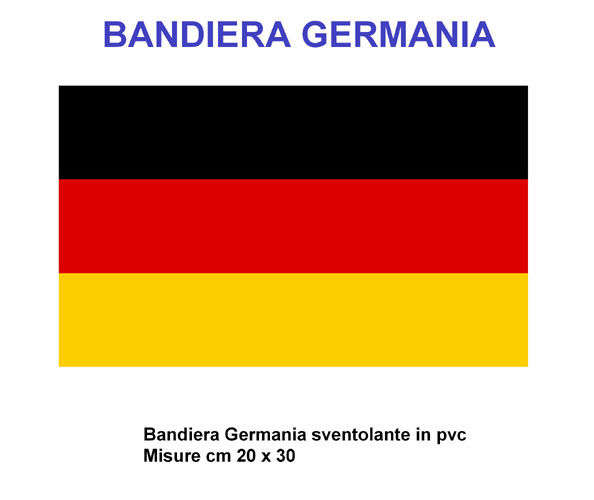 Bandiera A Manica A Vento (Windsock) Germania Con Aquila - 15 X 160 Cm, In Poliestere