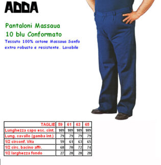 Pantalone MASSAUA BLU taglie extra conformate-0