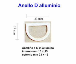 ANELLINO A D 23 mm ALLUMINIO cf.10 pezzi-0