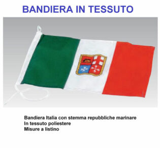 BANDIERA ITALIA NAUTICA in tessuto misura cm 20 x 30-0