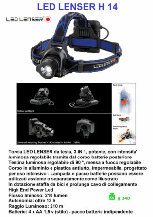 Led Lenser H14 lampada da testa SCONTATISSIMA ULTIMI PEZZI-0