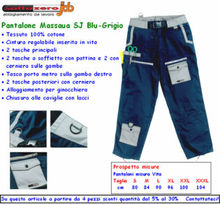 Pantalone MASSAUA SJ blu/grigio-0