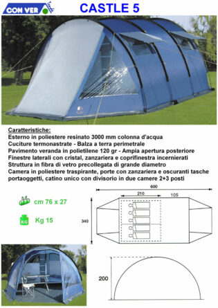 Tenda igloo CASTLE 5 Conver OFFERTA SOTTOCOSTO-0