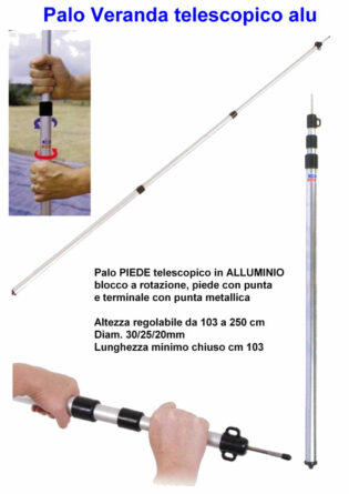 Pali Per Tenda In Lega Di Alluminio, Leggeri, 9/11 Sezioni, Lunghezza 3,9 M, Per Campeggio E Outdoor