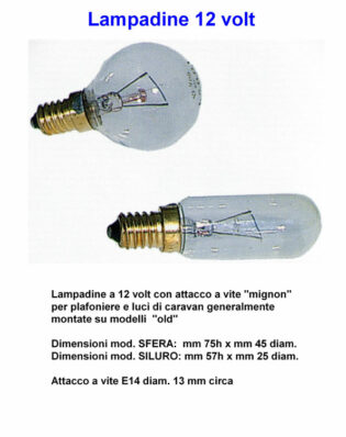 LAMPADINE 12 volt attacco E14 mignon-0