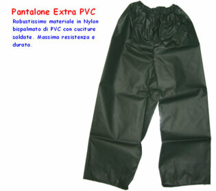 Pantalone impermeabile antipioggia EXTRA nylon-pvc verde-0