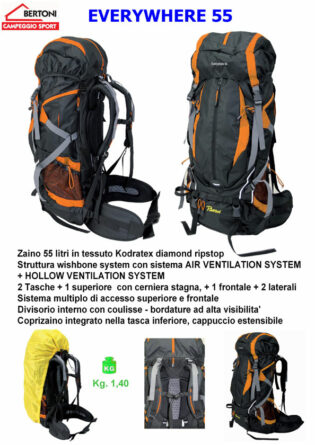 ZAINO EVERYWHERE 55 LT BERTONI -0