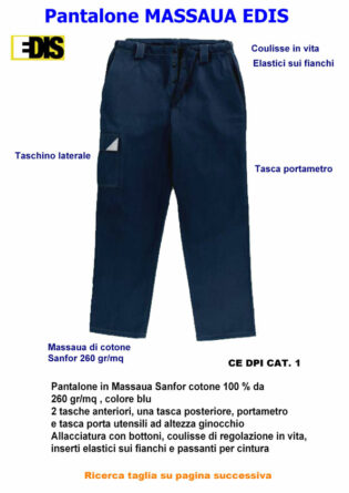 Pantalone MASSAUA EDIS blu-0