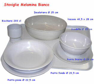 Stoviglie Melamina Classic Bianco-0