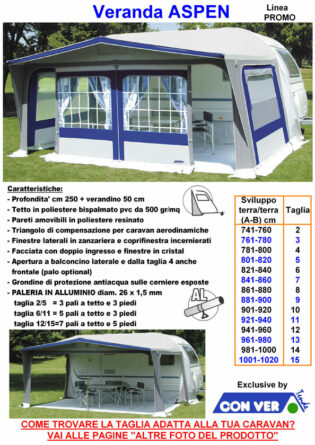 Veranda caravan roulotte ASPEN Conver linea Promo-0
