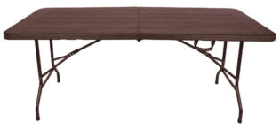 Tavolo pieghevole Plastic wood 180 x 70 x 74 effetto legno - tavolo catering-0