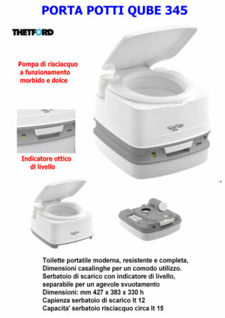 PORTA POTTI QUBE145 THETFORD WC CHIMICO toilette portatile -0