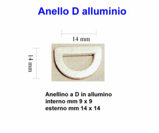 ANELLINO A D 14 mm ALLUMINIO cf.10 pezzi-0