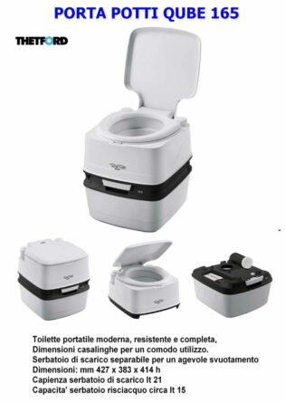THETFORD PORTA POTTI QUBE 165 WC CHIMICO toilette portatile -0