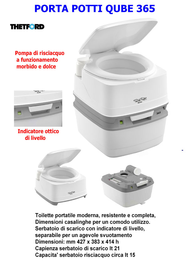 Porta potti 365 Thetford wc chimico toilet portatile 125,00€