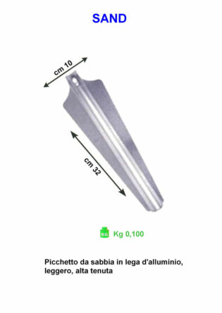 PICCHETTO SABBIA SAND ALLUMINIO 32 CM -0