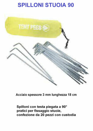 SPILLONI 90 ideali per stuoia confezione 20 pz con custodia-0