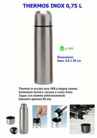 Thermos Acciaio Inox 0,75 litrl-0
