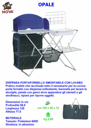 Portafornello OPALE mobiletto dispensa smontabile Nova Campeggio-0