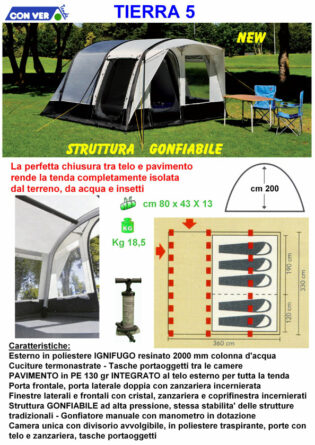 Tenda igloo TIERRA 5 GONFIABILE Conver-0