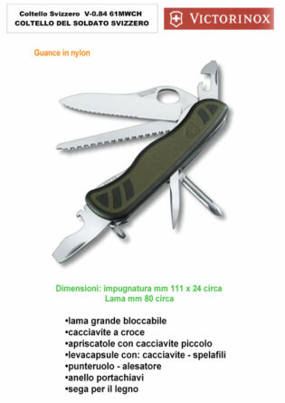 COLTELLO VICTORINOX DELL'ESERCITO SVIZZERO ART. V0.8461.MWCH -0