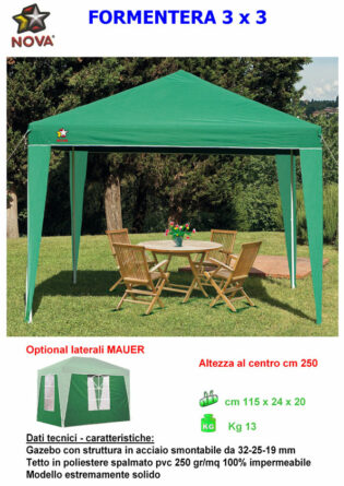 Gazebo 3 x 3 mt FORMENTERA Nova Campeggio-0
