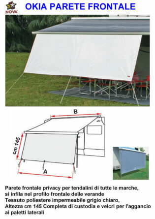 OKIA NOVA - PARETE FRONTALE PRIVACY per tendalini verande camper caravan-0