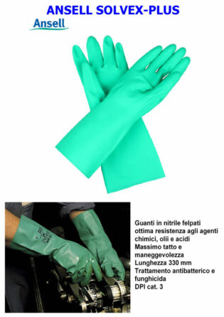 GUANTI ANSELL SOLVEX PLUS 37-675 Nitrile verde-0
