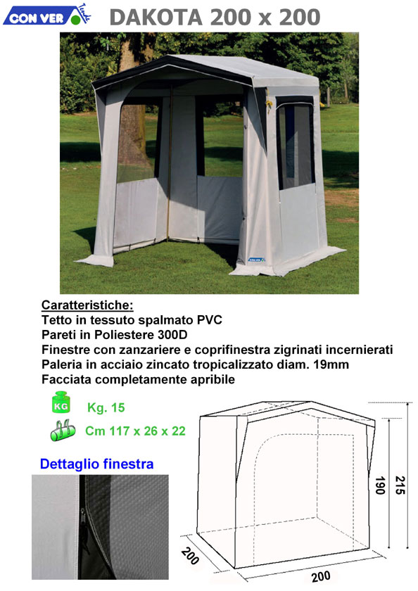 Tenda Cucinotto DAKOTA 200 x 200 CONVER 212,50€
