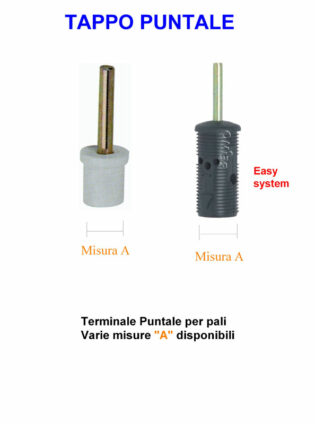 TAPPO PUNTALE TERMINALE palo sostegno tende verande teloni-0