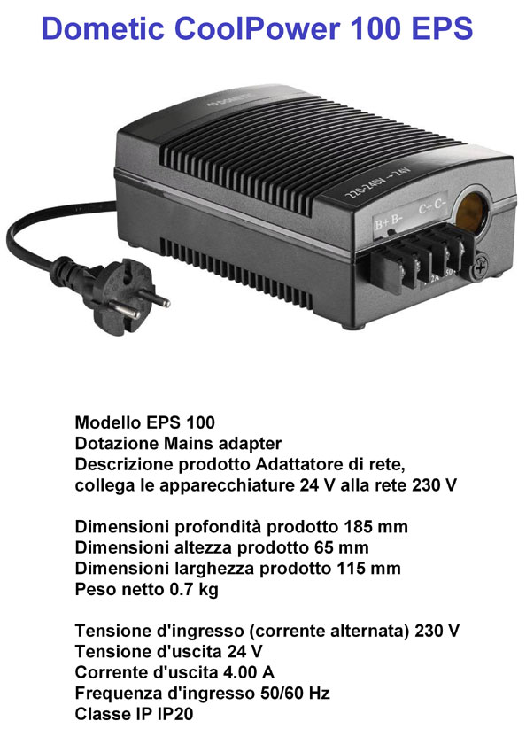 Trasformatore Dometic Coolpower EPS100 alimentatore 220/24V PER