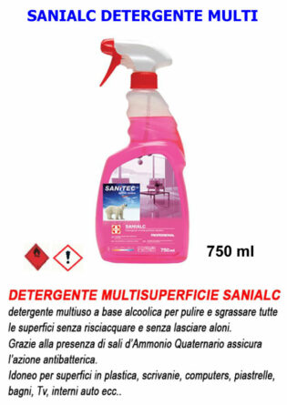 DETERGENTE SANIALC SANIFICANTE SUPERFICI MULTIUSO 750 ML SANITEC-0