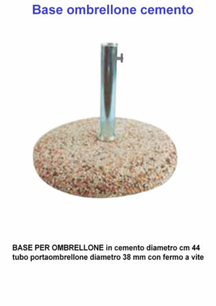 Base ombrellone quadra in cemento diametro 44 cm-0