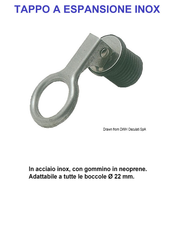 TAPPO AD ESPANSIONE CHIUSO CON PIATTELLO INOX Diam. 120 DH