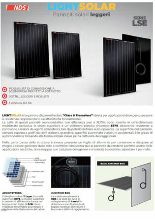 KIT PANNELLO SOLARE CAMPER NDS LIGHTSOLAR BLACK LSE 200W BR CON REGOLATORE SUNCONTROL E KIT PASSATETTO-0