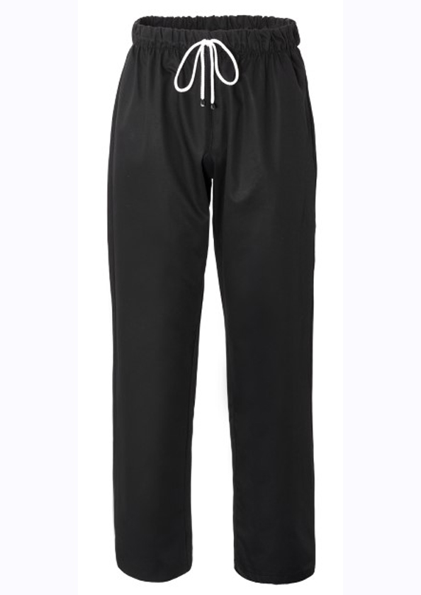 Pantalone Da Cucina Nero Giblor Mod. Enoch – 97% Cotone, Vita Media, Cintura Elastica E Bottone, Taglio Regular