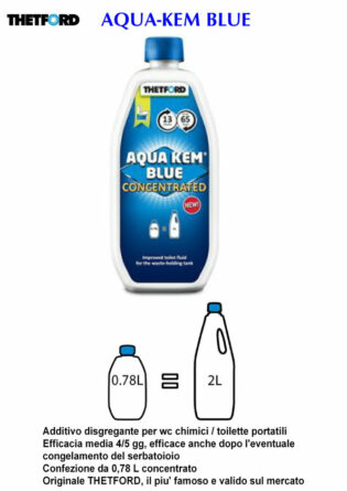 AQUA KEM THETFORD CONCENTRATED 0,78 litri disgregante wc chimici-0