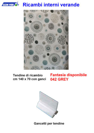 Gancetto Tendine finestra verande ricambio Conver