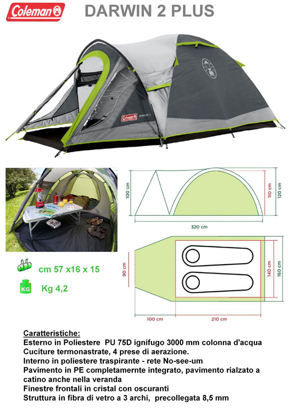 Ibex Camping Coleman Tent Darwin Coleman Darwin Plus Tent