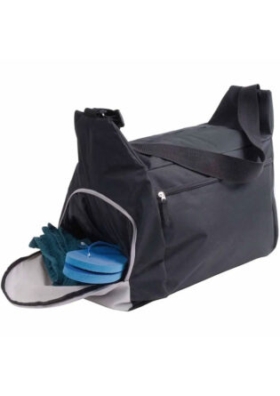 Borsa sport/viaggio 40 litri con tracolla regolabile, 2 scomparti, nera