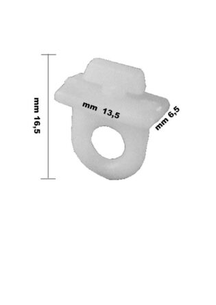 Gancetti per tendine finestre caravan camper 56128-56129 blister 6 pezzi