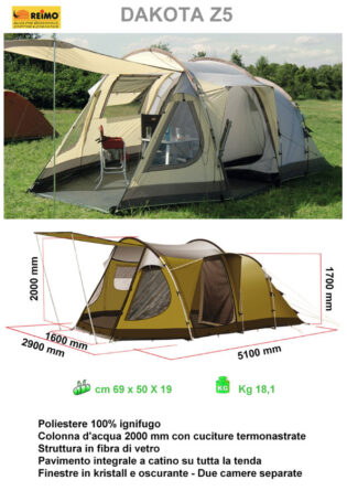 Tenda Igloo REIMO DAKOTA Z5 4 posti