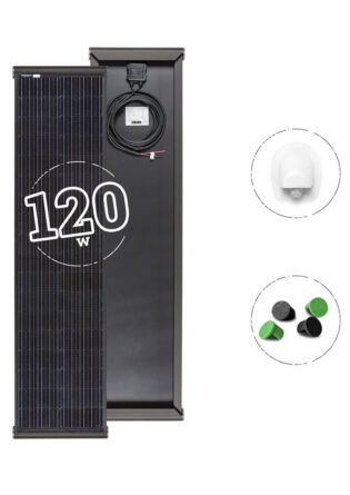 PANNELLO SOLARE CAMPER 120W SLIM BLACK BOOST MOSCATELLI